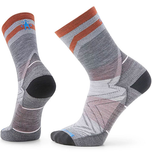 Smartwool Run Zero Cushion Mid Crew Pattern Socks